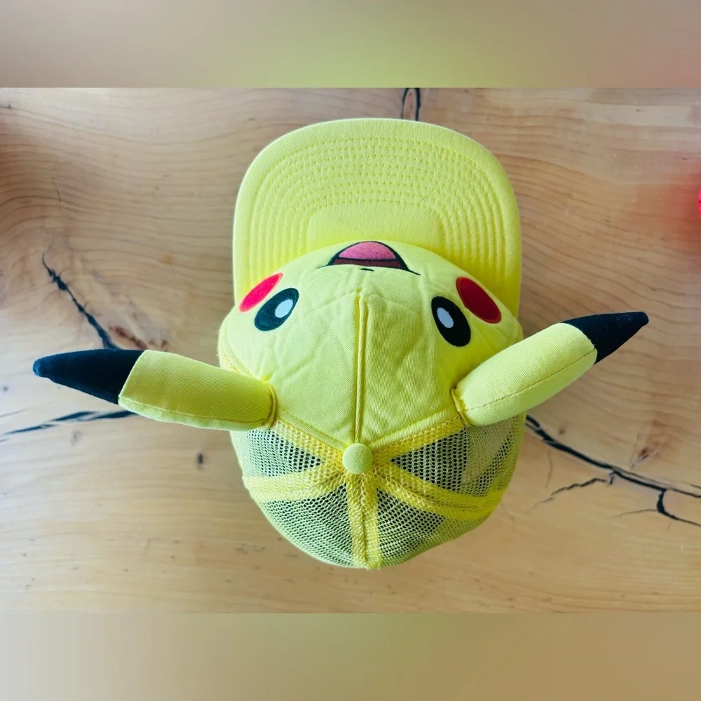 Pokemon Pikachu Hat Mesh Trucker Snapback Yellow 2016 OSFM - Picture 4 of 9